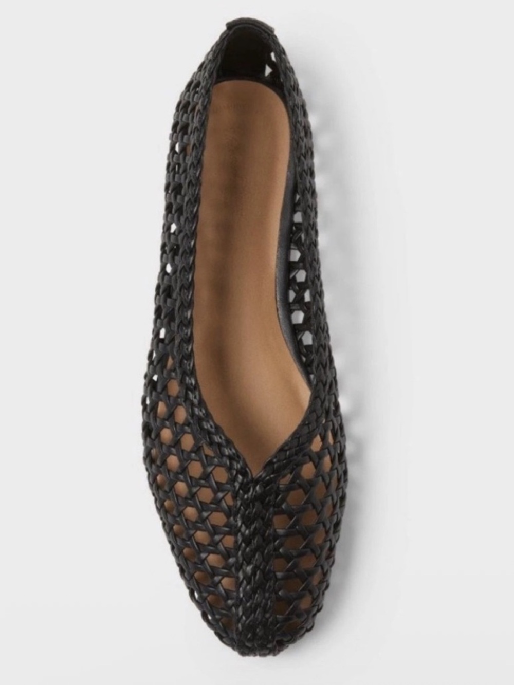 Woman's Woven Black Ballet Flat for Women - Picture 1 of 3